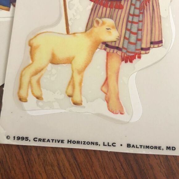 Vintage 1995 nativity scene window decals. - Picture 2 of 7